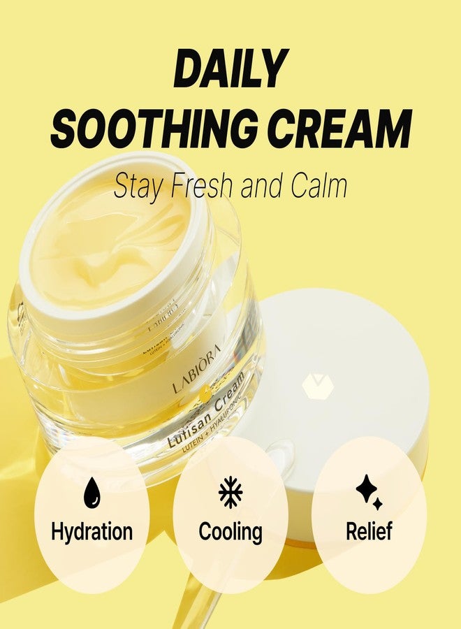 Labiora Lutisan Facial Moisturizer - Lutein, Niacinamide & Natural Extracts Daily Cream for Face with Soothing & Cooling Care with Hydration, and Gentle Skin Support K-Beauty (1.69 fl. oz/50ml) - Image 2